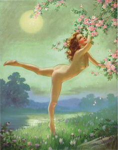 Mabel Rollins Harris [nude woman reveling in spring blossoms]